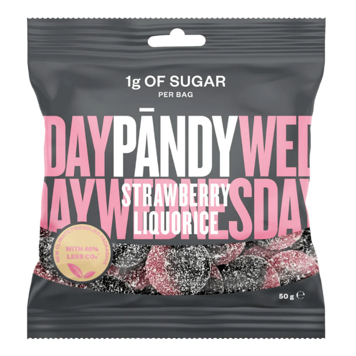 Pandy Strawberry Liquorice 90g