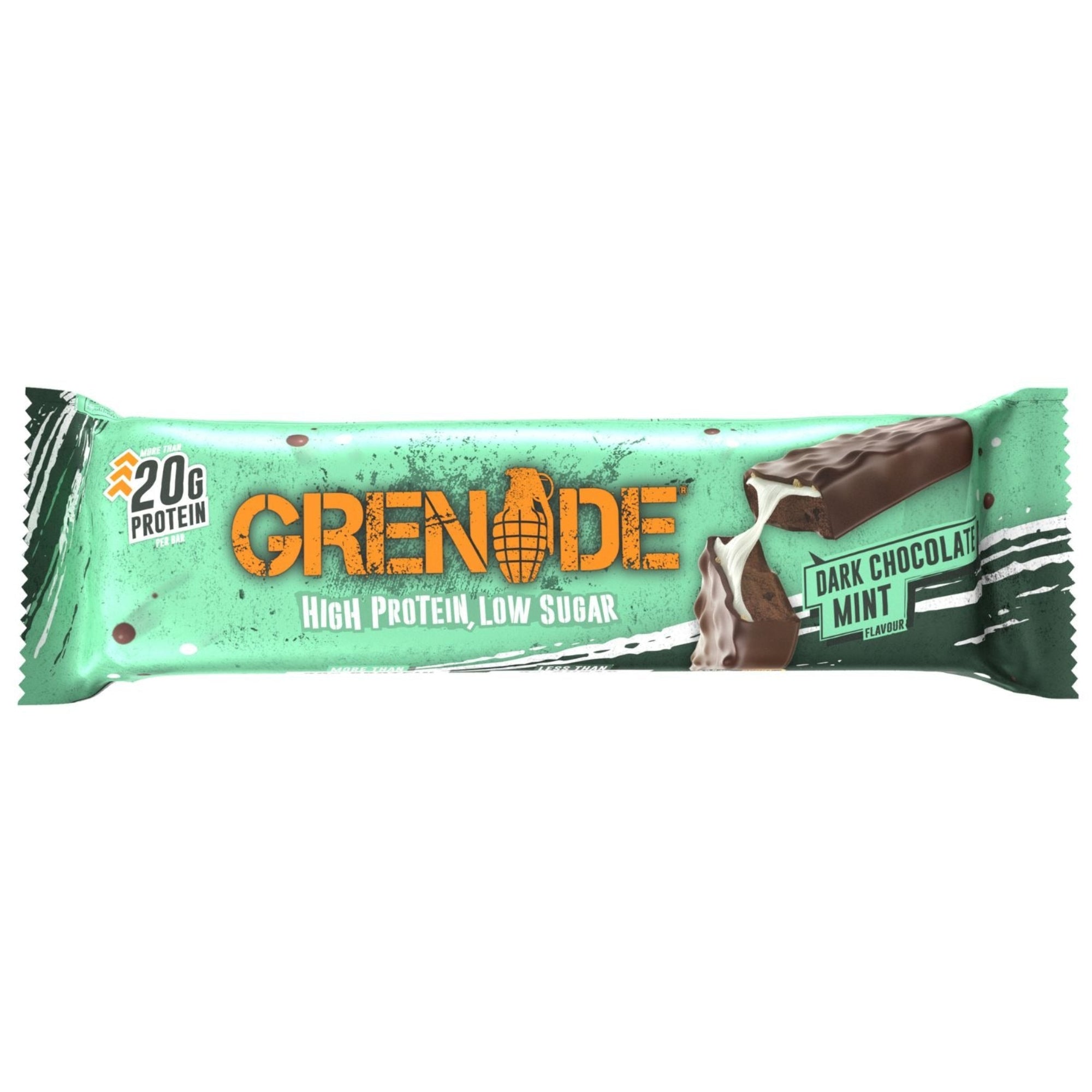 Grenade Carb Killa Dark Chocolate Mint Protein Bar 60g – 20g Protein, Low Sugar