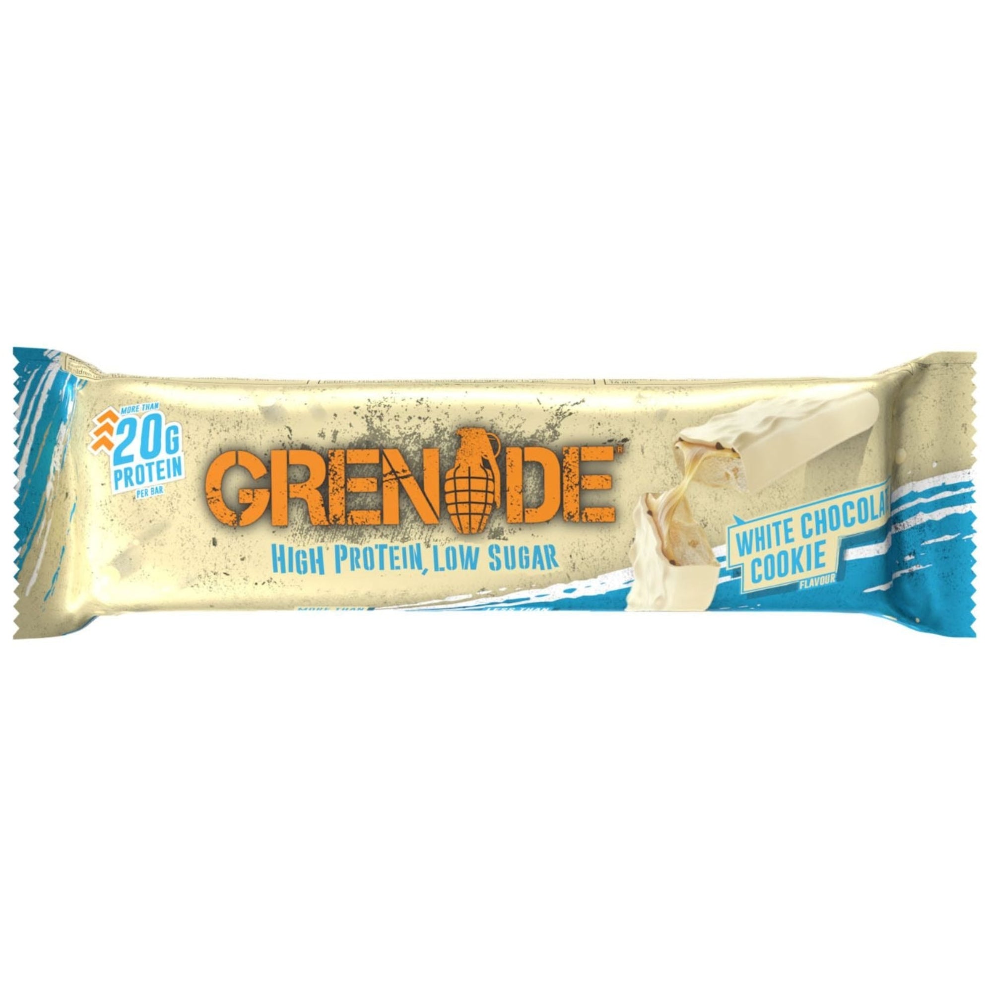 Grenade Carb Killa White Chocolate Cookie Protein Bar 60g – 20g Protein, Low Sugar
